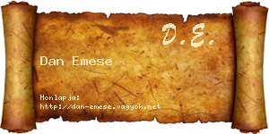 Dan Emese névjegykártya