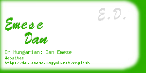 emese dan business card